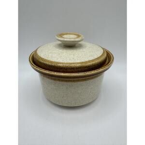 MIKASA Stone Manor F5800 Stoneware SugarBowl Honey Condiment Grease Jar Canister